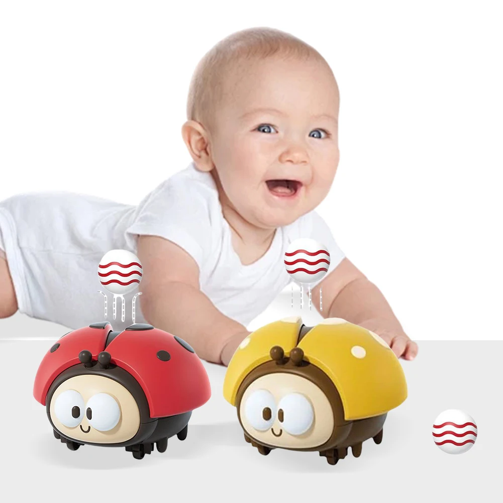 

Ladybug/Hermit Crab Cute Ball Blower Toy with 2 Ball Suspended Ball Toy Sensory Toys Play Ball Blowing Machine Gift for Birthday