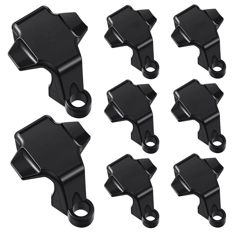 Boat Bumper Clips, Boat Fender Clips For Docking, Boat Square Rail Fender Hangers, 8 Pcs Black