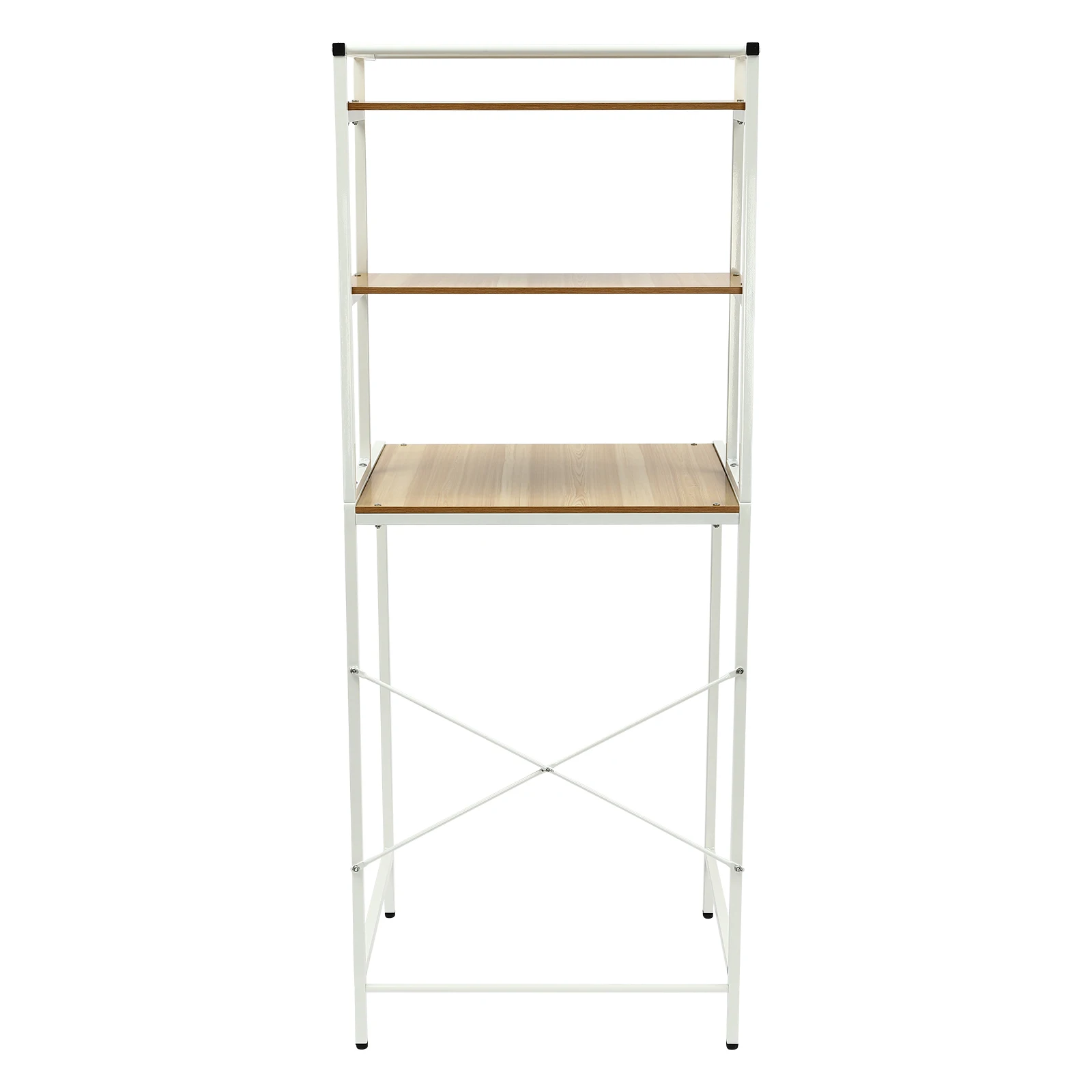 

Washing machine and dryer storage rack, Three-Tier Compartment and Large Compartment Bottom Bathroom Space Saving Organizer Rack