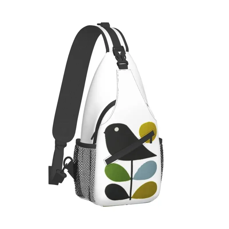 Orla Kiely BIRD สายสะพายข้างนามธรรมกระเป๋าเป้สะพายหลังแบบสแกนดิเนเวียสำหรับเดินทางเดินป่ากระเป๋าคาดหน้าอกสะพายไหล่สไตล์สแกนดิเนเวียสำหรับช่วงกลางศตวรรษที่กำหนดเอง