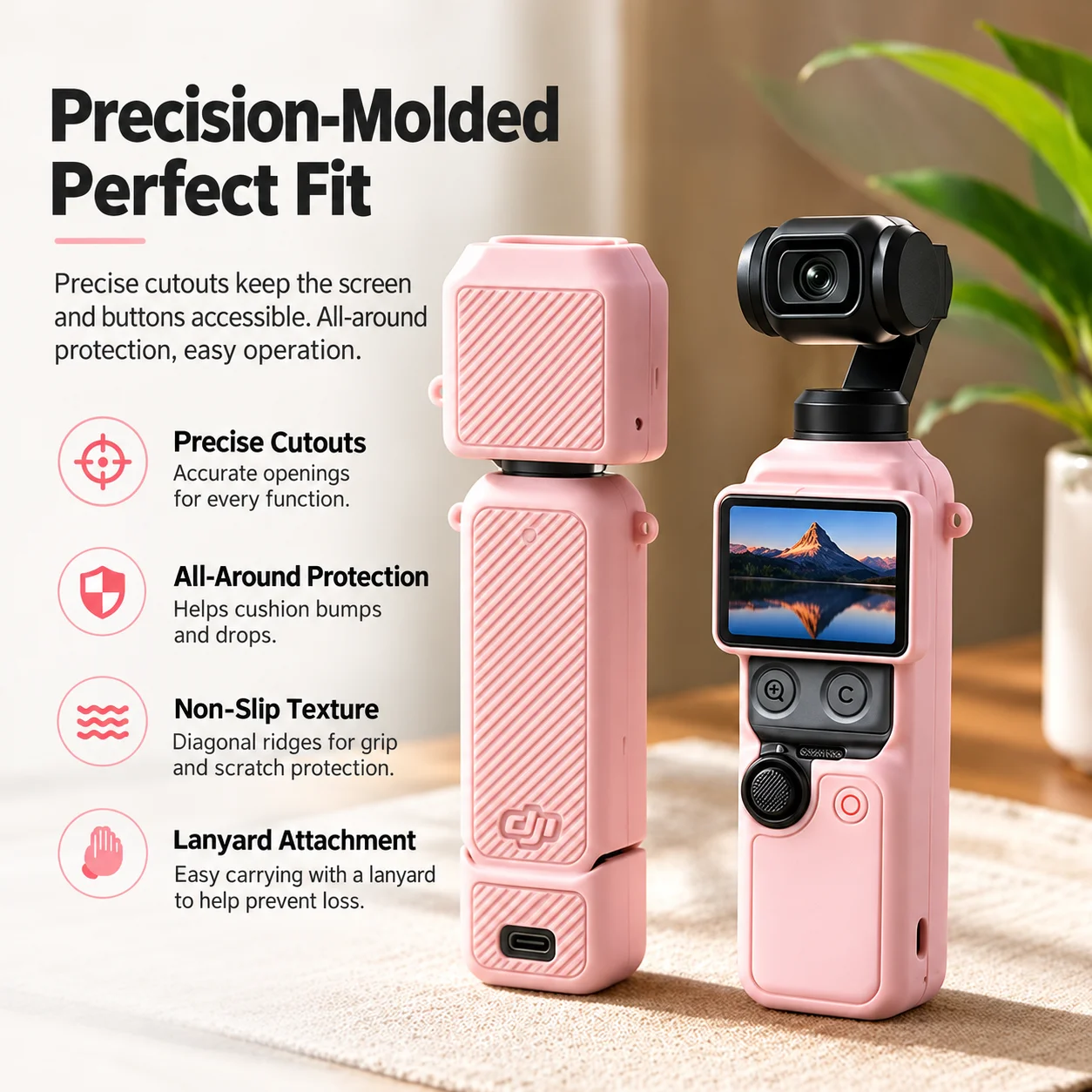 Yoobao is suitable for DJI Osmo Pocket 4 color scratch resistant silicone protective cover sports camera protective cover base