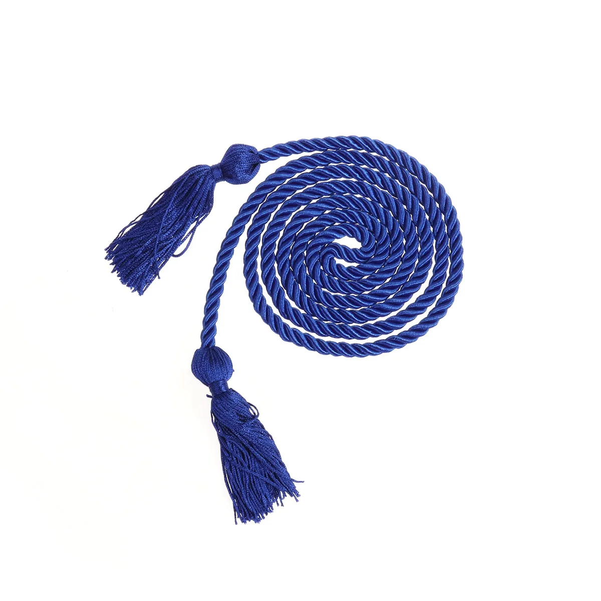 

Blue Honor Cord Graduation 63 Inches Length 4 Inch Tassels Rayon Material School Diploma Celebration Decoration Supplies