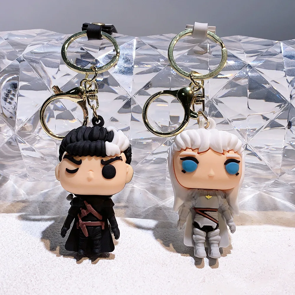 Classic Anime Berserk Keychain Guts Griffith Action Figure Backpack Pendant 3d Model Mini Statue Party Supplies Gifts Toys view 2