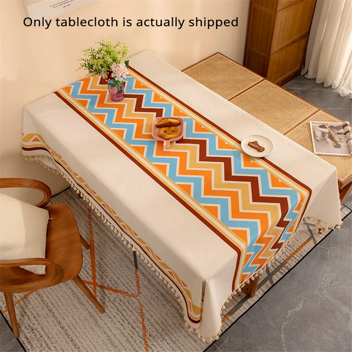 Y31A 식탁보 우아한 테이블 장식 휴일 이벤트 가족 축하 선물 파란색과 흰색 격자 무늬