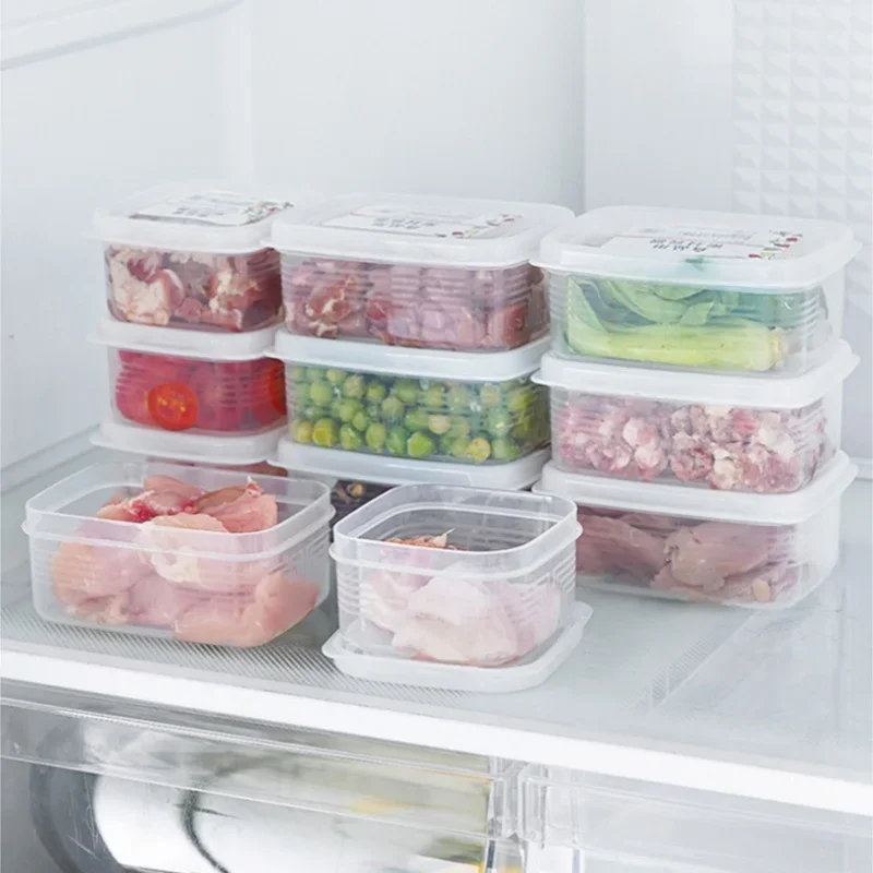 Refrigerator Food Storage Boxes Frozen Meat Fresh-keeping Boxes Portable Fruit Storage Container Food Sub-packed Kitchen Tools