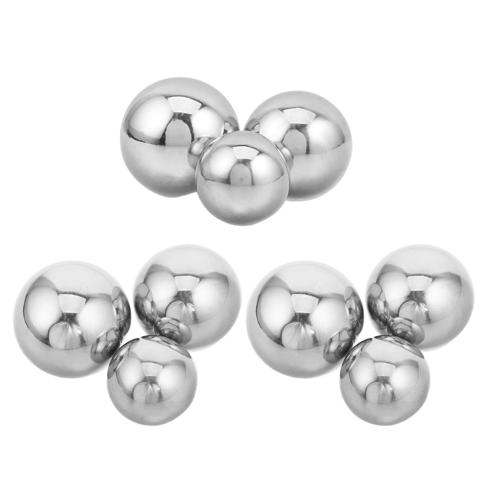 9Pcs Polished Stainless Steel Floating Gazing Balls Hollow Reflective Sphere Garden Pond Outdoor Water Cooler Gazing Ball