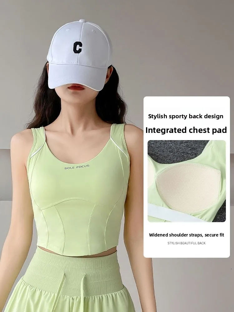 Conjunto de ropa deportiva para correr por la mañana para mujer, chaleco de Yoga Qui Dry Faionable, Top redondo Ne ort Sve, traje de ocio y Fitn