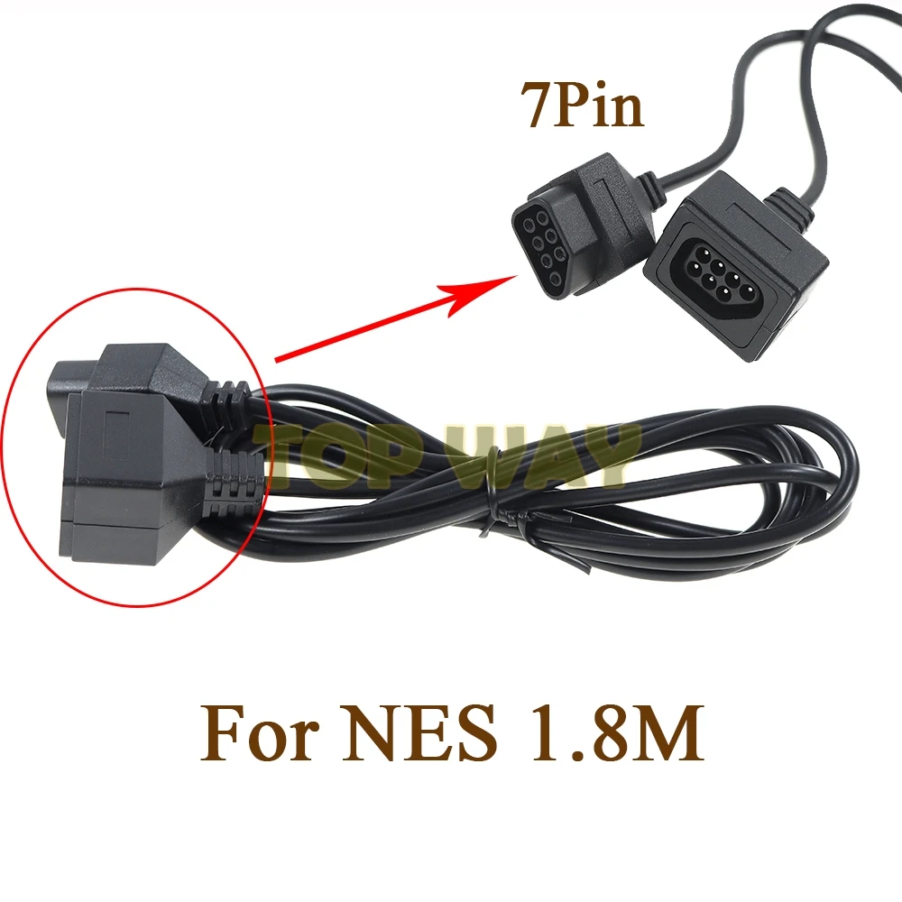 50PCS 1.8M 7PIN Extension Cable Cord For Nintendo Classic Mini NES Lead Game Controller For NES Game 7 Pin