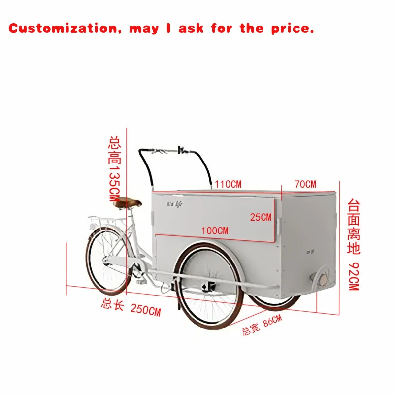 

custom.New Design Push Cart Mobile Outdoor Bike Car Wheels Sale Trailer Fast Food Cart Store Truck