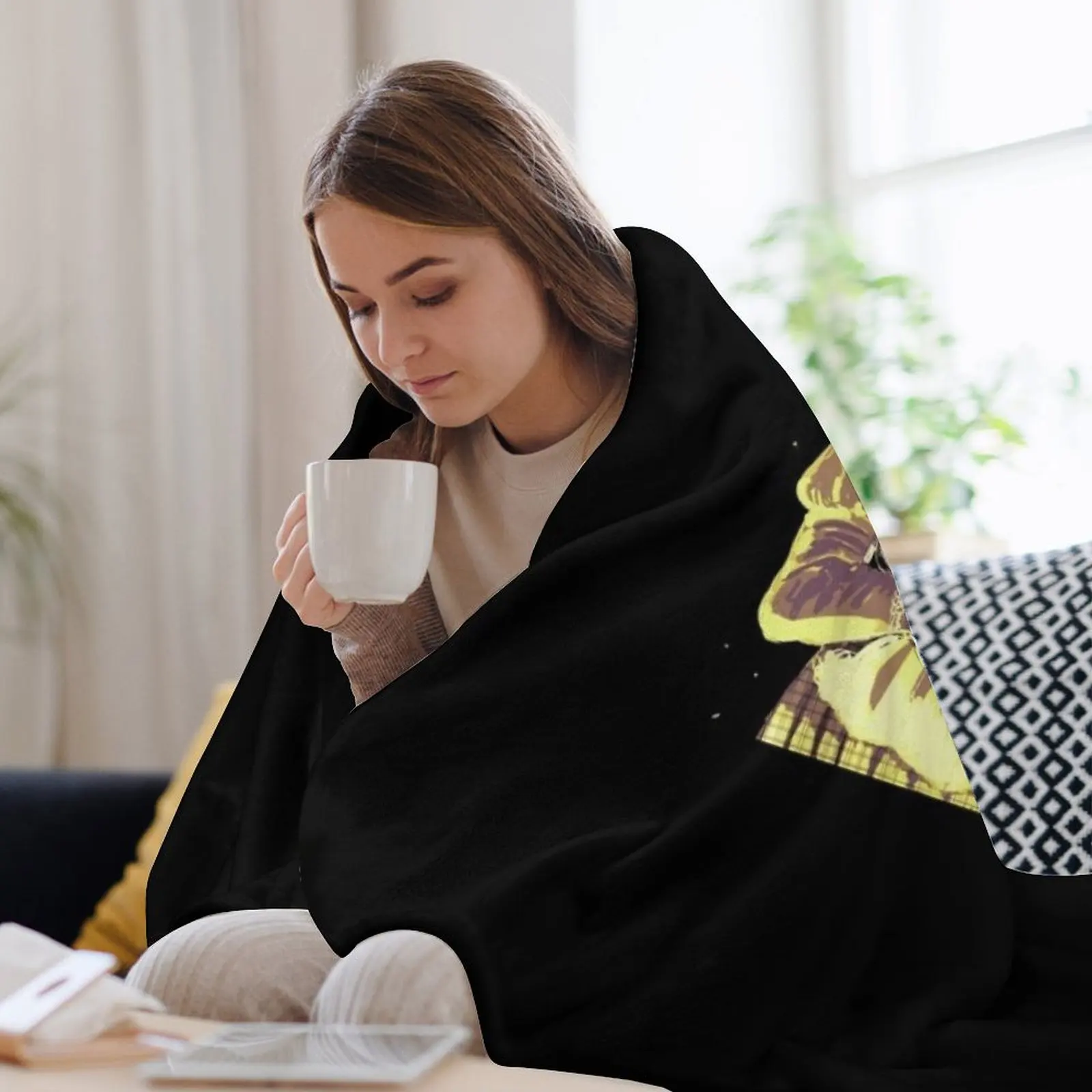 Jane Doe Ride The Cyclone, Selimut Lembut Motif Musik Ride The Cyclone untuk Sofa dan Tempat Tidur