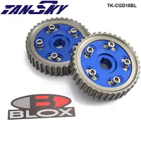 2pcs Adjustable Racing Cam Gear Timing Gear Pulley Kit for Honda Civic D15 D16 Sohc 88-00 Inlet and Exhaust TK-CGD16BL