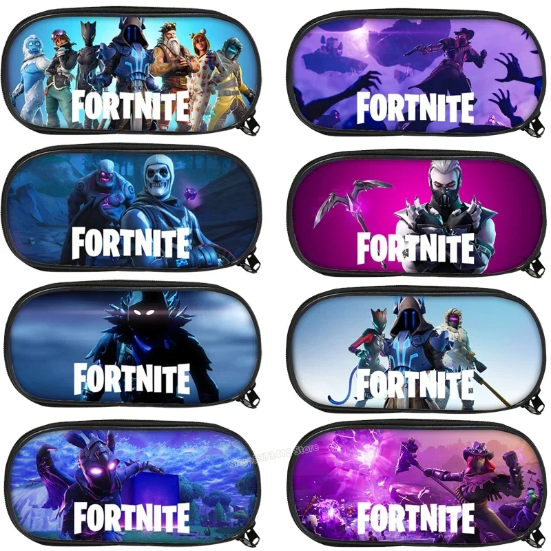 Пенал Fortnites Fortress Night, сумка для карандашей, пенал для хранения, чехол для ручек в школу, канцелярские принадлежности в стиле аниме, подарок для мальчиков