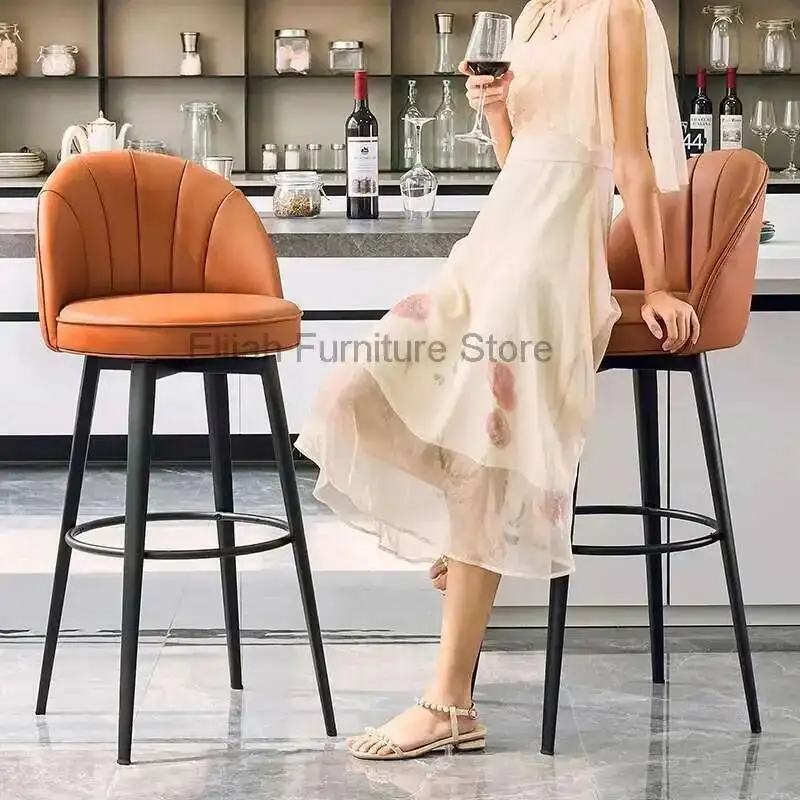 

Home Bar For And Use Stool Modern Simple Rotating Bar Chair Backrest Middle Island Platform Furniture Silla Bar