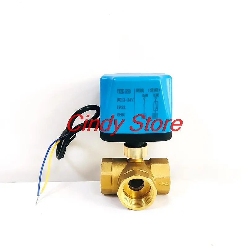 

1/2" 3/4"1"1-1/4" 1-1/2" Brass Electric Ball Valve Two Lines Three Way Normally Closed Normally Open 220V Switch Valve Wate