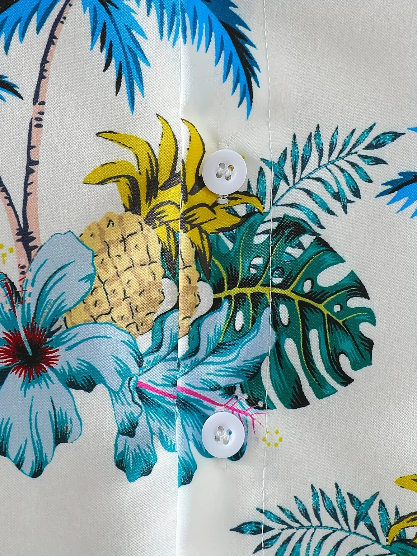 Casual Shirt Boy Beach Tropical Leaves and Coconut Tree Print Shirt Top Boys Creative Short Sleeve Shirt Lapel Tops Boys Clothes