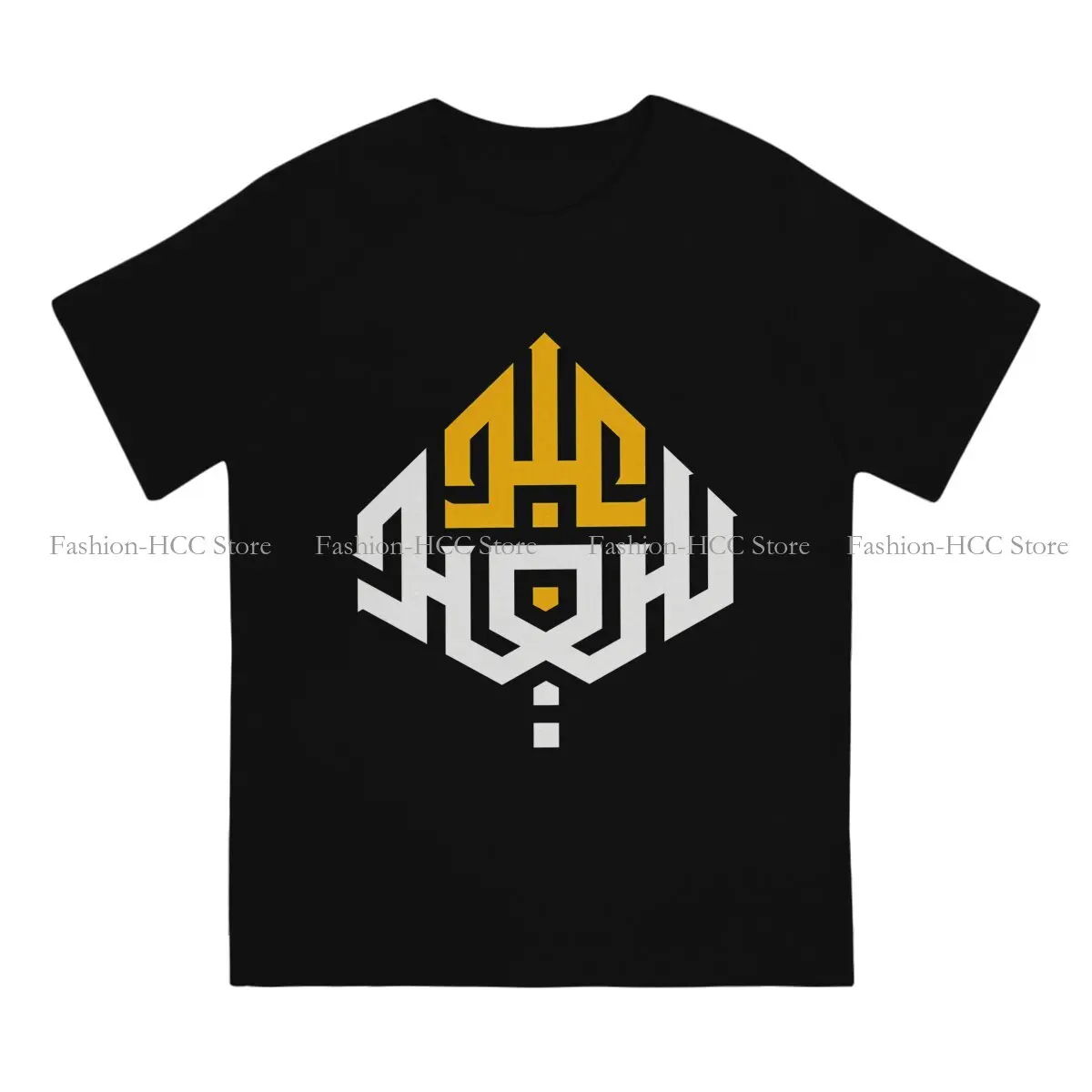 Round Collar TShirt Eid Mubarak Arabic Muslim Classic Polyester T Shirt Man's Tops Fashion