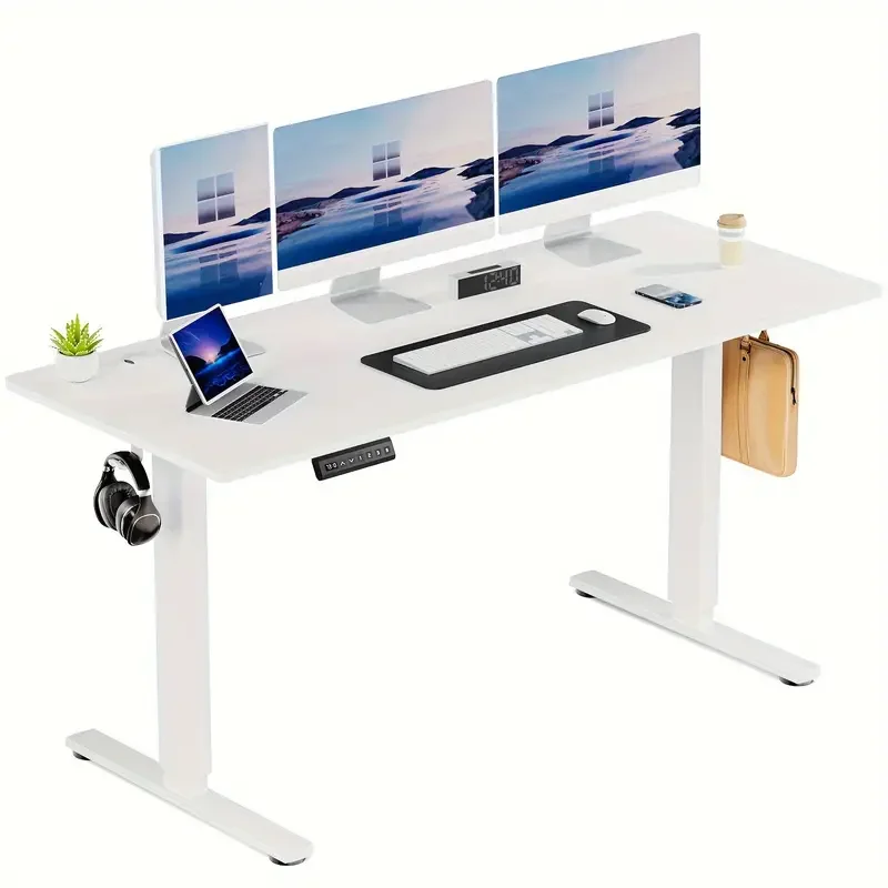 Custom Ergonomic Cheap Electric Stand Desk Frame Height Adjustable Sit Stand Desk Frame Affordable Home Office Computer Desk Fra
