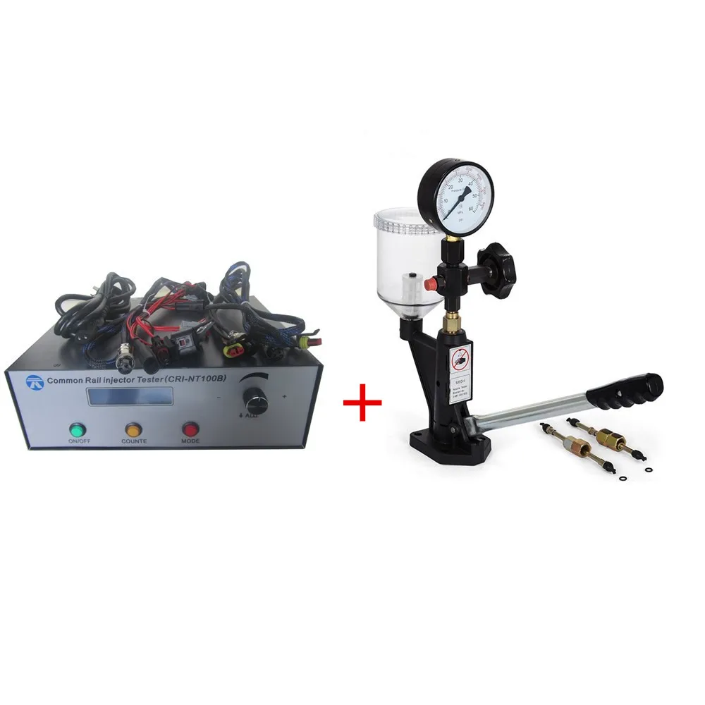NT100B for Testing Solenoid Valve Injector and Piezo Injector + S60H Nozzle Tester Common Rail Injector Tester