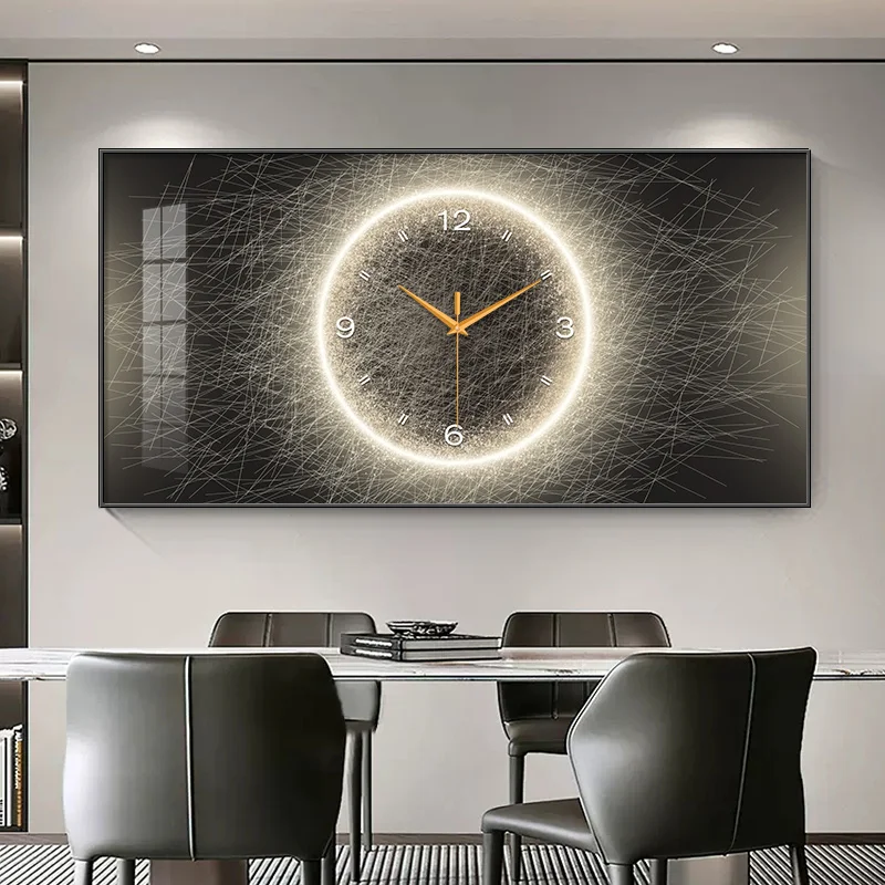 

Large Living Room Clock Wall Modern Aesthetic Nordic Fashion Led Wall Watch Nordic Bedrooms Orologio Da Parete Home Decoration