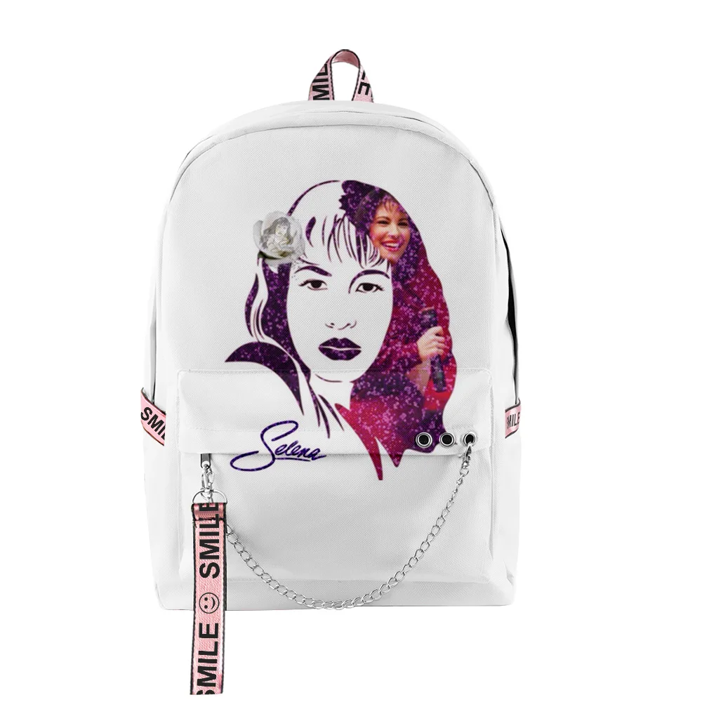 Mochilas escolares Harajuku populares Selena Quintanilla Sakura, mochilas de viaje multifunción con estampado 3D Oxford impermeables para Notebook