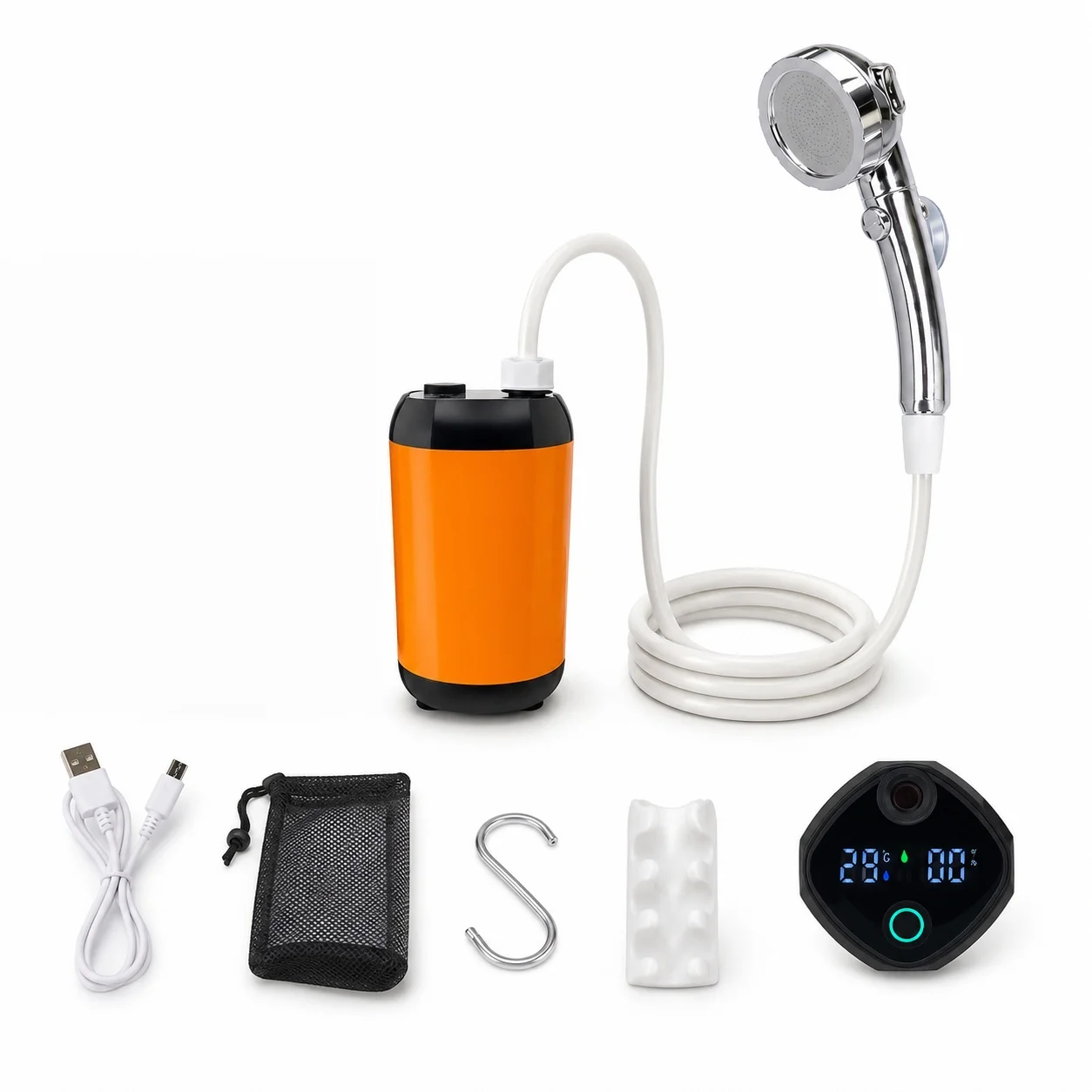 2026 Upgraded Portable Shower for Camping Rechargeable Camping Shower Portable Shower for Travel, Pet Bath, Car Washing