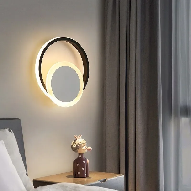 Imagem -06 - Modern Led Lâmpada de Parede Quarto Sala Escadas Indoor rc Dimmable Iluminação Lâmpada de Parede Simples Luminária Home Decor Sconce