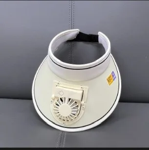 Summer new sunshade and sun protection fan cap, charging large eave overhead cap
