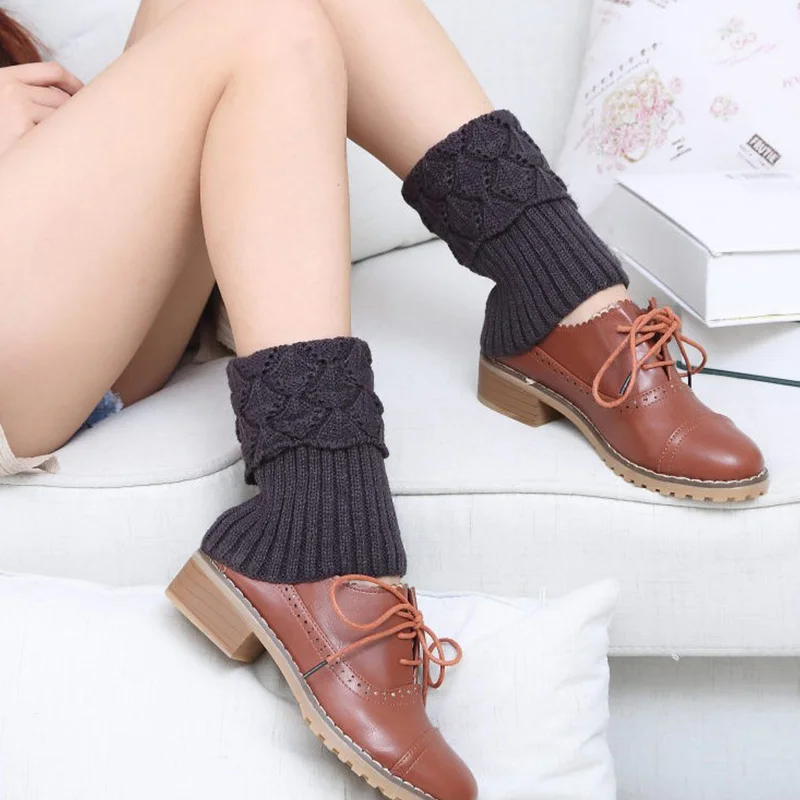 الحدود محبوك قصيرة النسخة الكورية الشتاء النساء أغطية الحذاء يغطي القدم يغطي جديد الوجه على التقوقع الغزل جورب يغطي حراس الساق #5