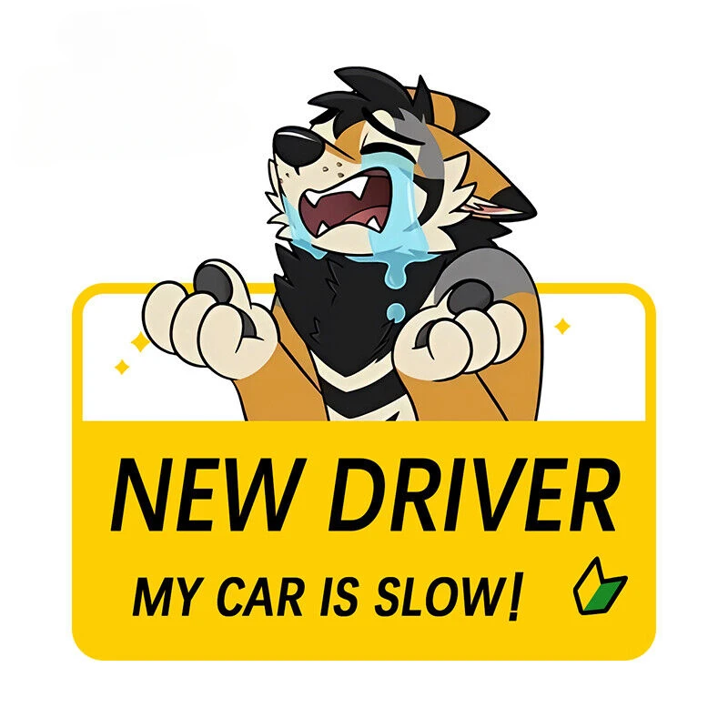 

New Driver Warning Waterproof Decal For Suv Bodywork Bumper Window Phone Trunk Laptop Stickers