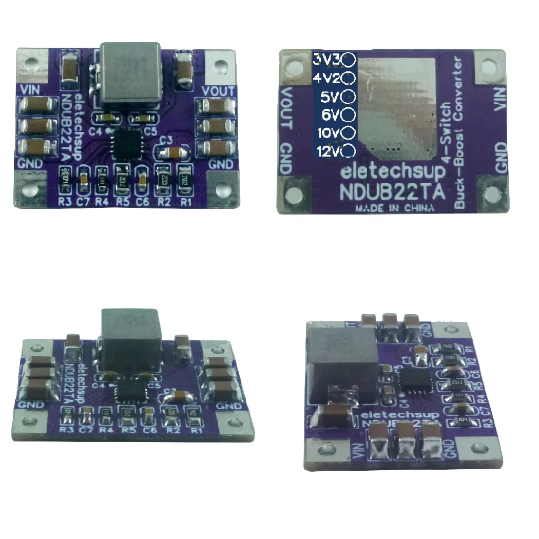 High-Efficiency 3A Synchronous Buck-Boost Voltage Regulator for Solar Lead-acid Batteries DC 3-23V to 3.3V 4.2V 5V 6V 10V 12V