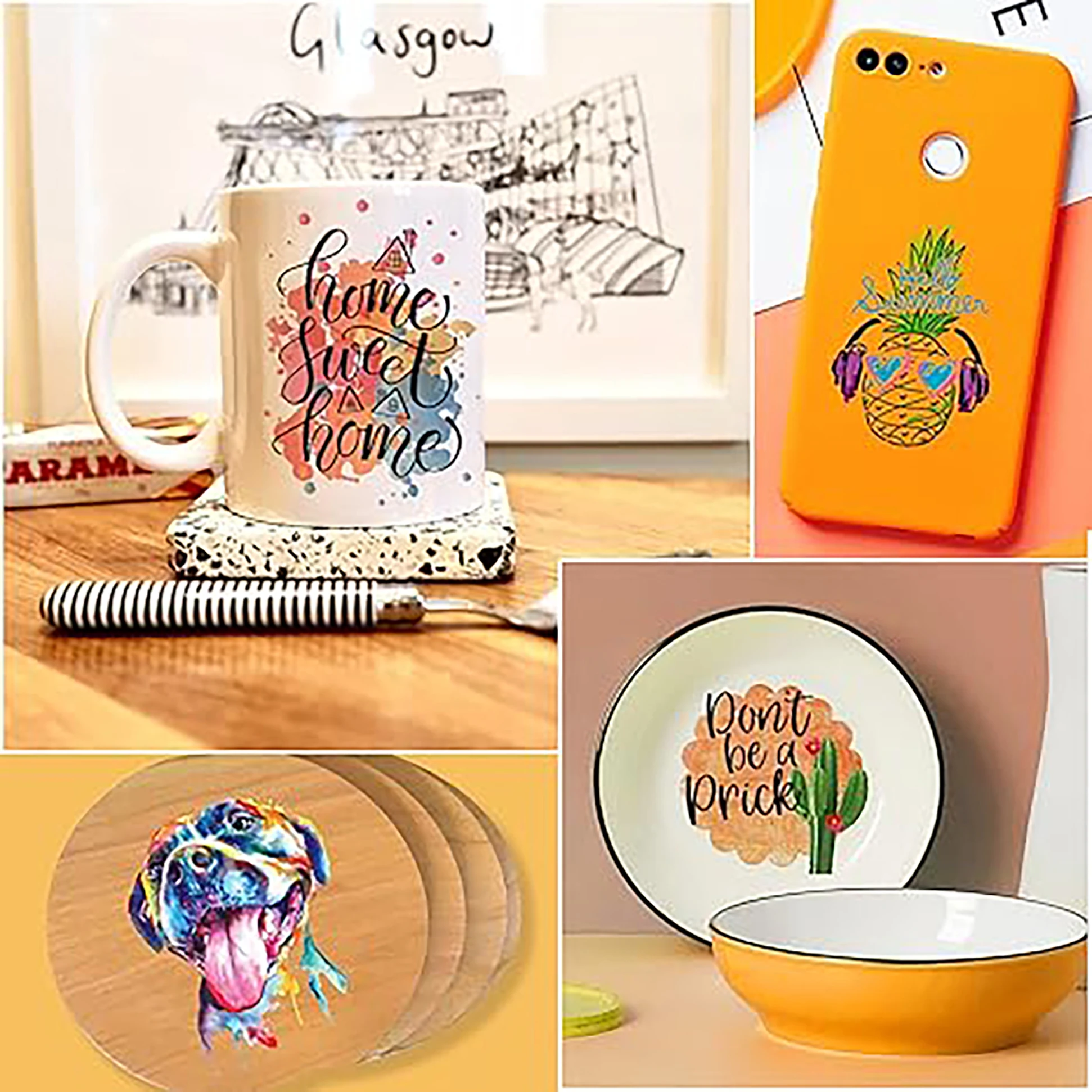 100 folhas 125g tamanho a4 8.3x11.7 lnch papel de sublimação papel de transferência de calor compatível com impressora jato de tinta