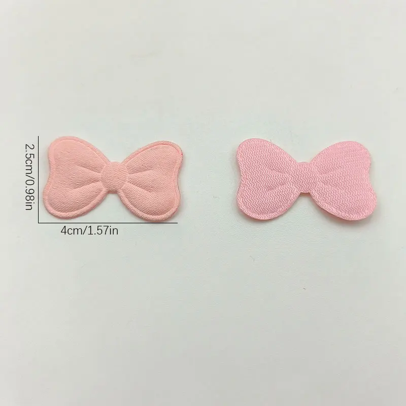50 Stück Stoff-Schleifenapplikationen, gepolstert, für DIY-Kopfbedeckungen, Kleidung, Puppenmaterial, Zubehör, Hut, Tasche, Dekorationen, Aufnäher – Detail 5