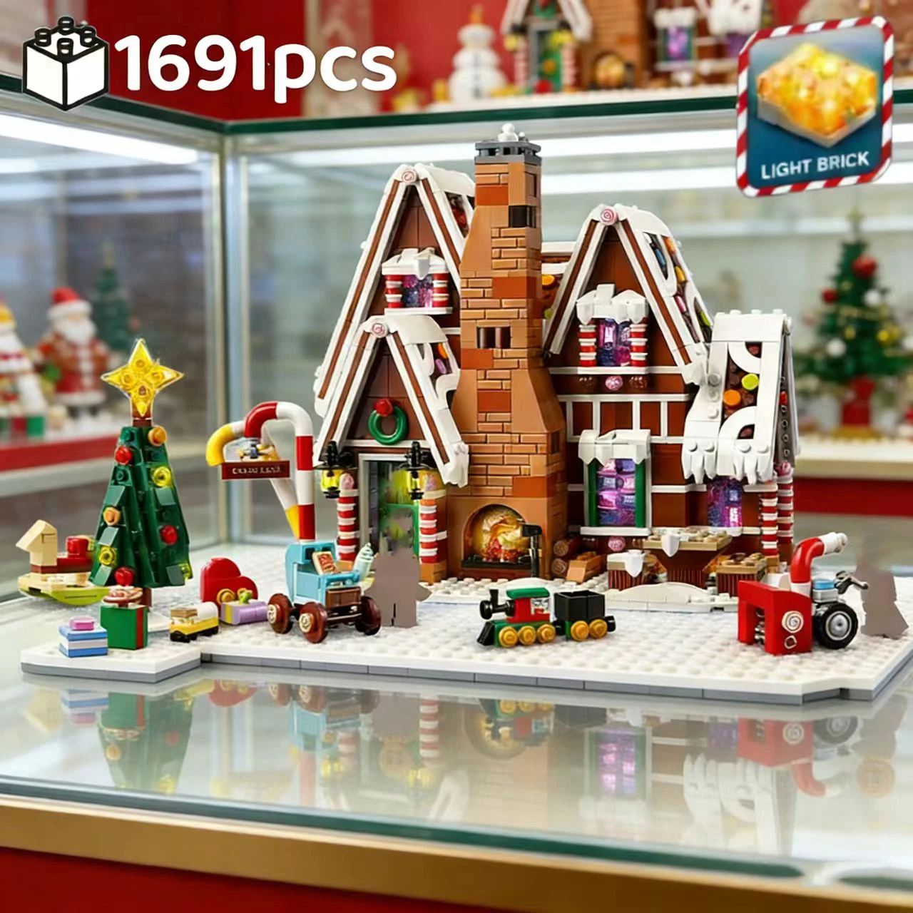 

2026 Gingerbread House Family Gathering Building Blocks Elk Gingerbread Man Children's Assembly Educational Toys Christmas Gifts