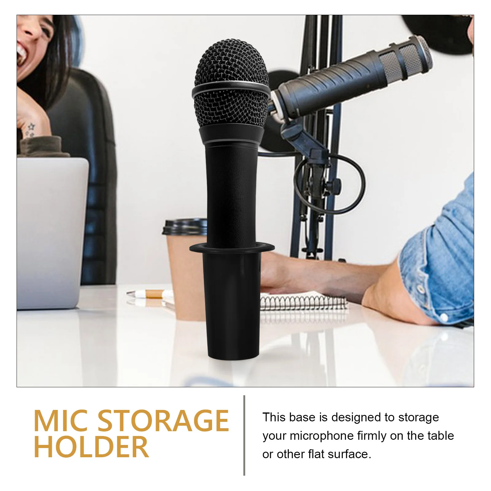 

6 Pcs Mic Stand for Desk Desktop Household Tabletop Plastic Microphone Portable