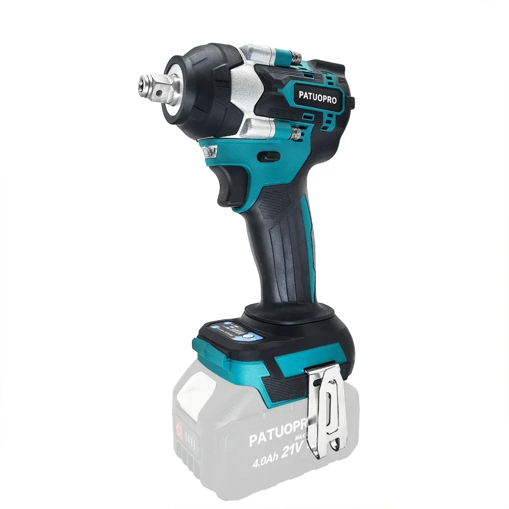 1/2-Inch Cordless Impact Wrench Brushless Power Electric Wrench 500N.m 4-Mode Speed Tool fit Makita 18v Battery(No Battery)