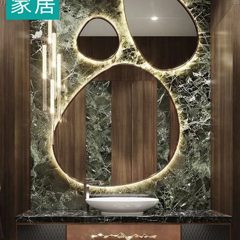 

Customized rock panel integrated basin, bathroom, washbasin, sink, bathroom cabinet combination suitable for hotels, clubs, vill