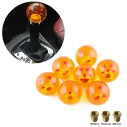 Perilla de cambio de marchas para coche, accesorio Universal de color naranja, serie Anime Dragon, 1-7 estrellas