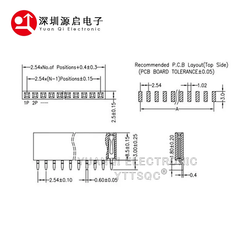 10PCS SMT SMD 2/3/4/5/6/7/8/9/40 PIN Single Row Right Angle FEMALE PIN HEADER 2.54MM PITCH Strip Connector Socket 4P/5P/6P/8P/9P