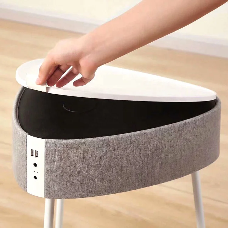 Best Multi-Functional Furniture TWS AUX Tray USB Wireless Charger Smart Blue tooth Speaker Coffee Table Wireless Speaker