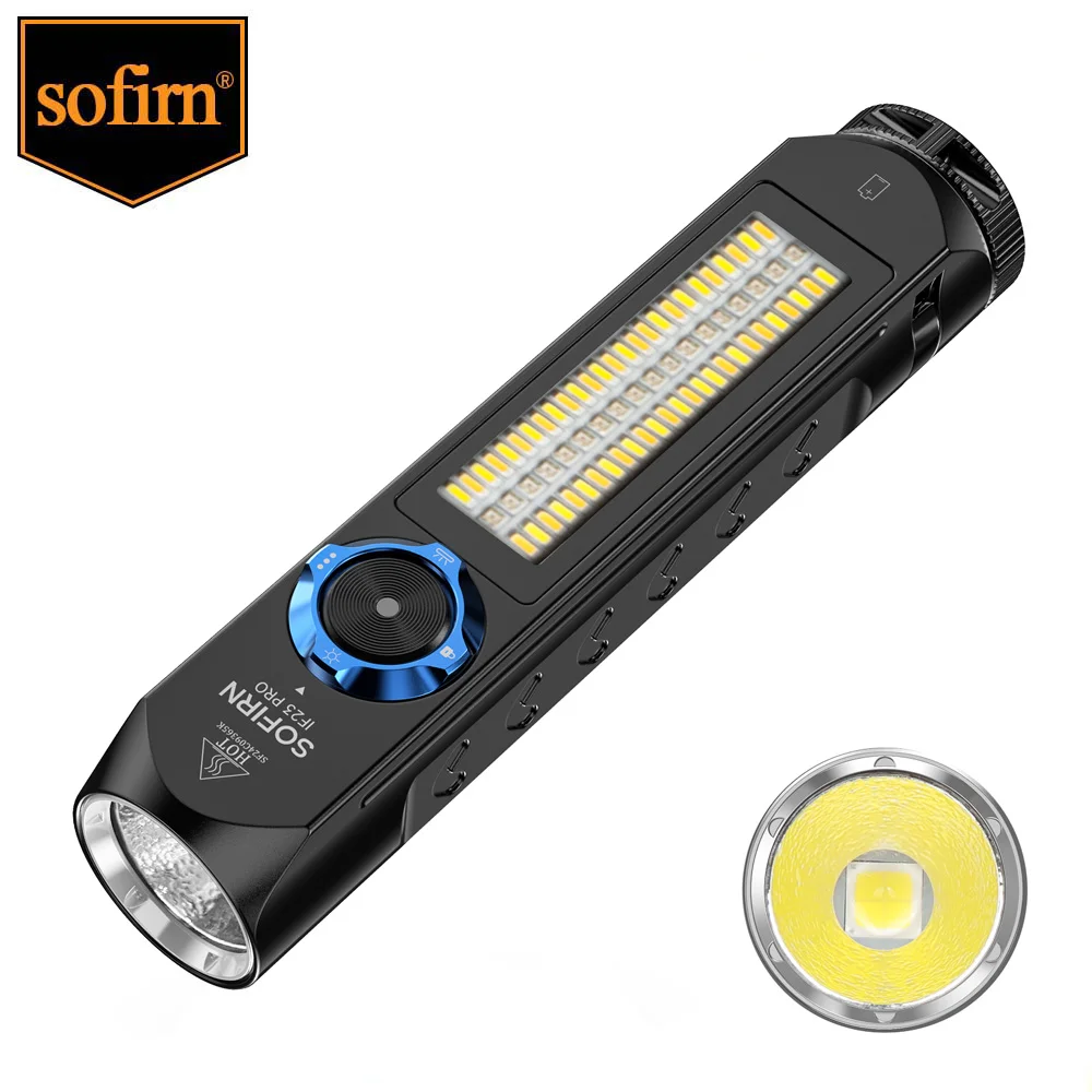 Sofirn IF23 PRO RGB Light 5000lm XHP70B Lanterna LED poderosa 21700 5V 3A USB C Tocha recarregável com magnético