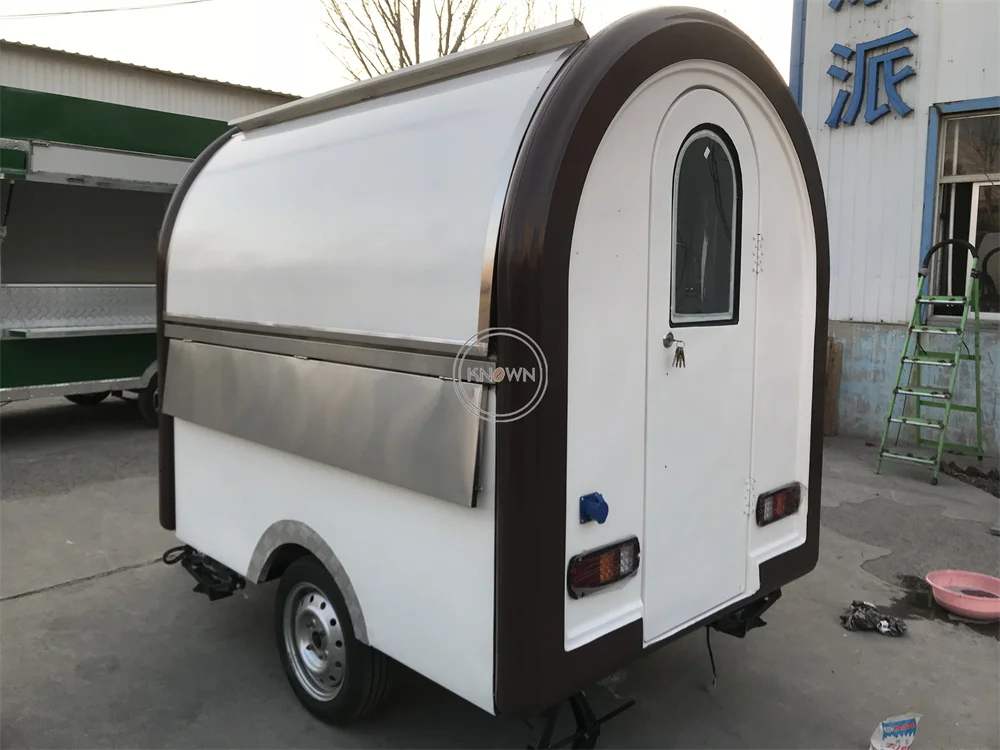 

Food Truck Trailer With Fully Kitchen Equipments Coffee Snack Kiosk Hot Dog Pizza Cart Concession Fast Food Trailer