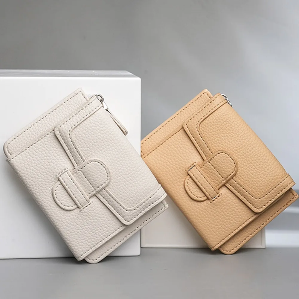 

Candy Color Ultra Thin Wallet Waterproof Multi-card Bit Vintage Coin Purse Minimalist Small Daisy Women's Short Purse Shopping