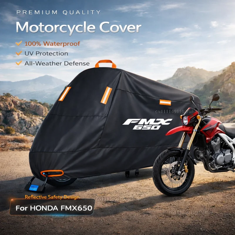 

Чехол для мотоцикла HONDA FMX650 650, водонепроницаемый, утолщенный, из полиэстера, с защитой от УФ-излучения, для улицы, от дождя, пыли и солнца, чехол для скутера