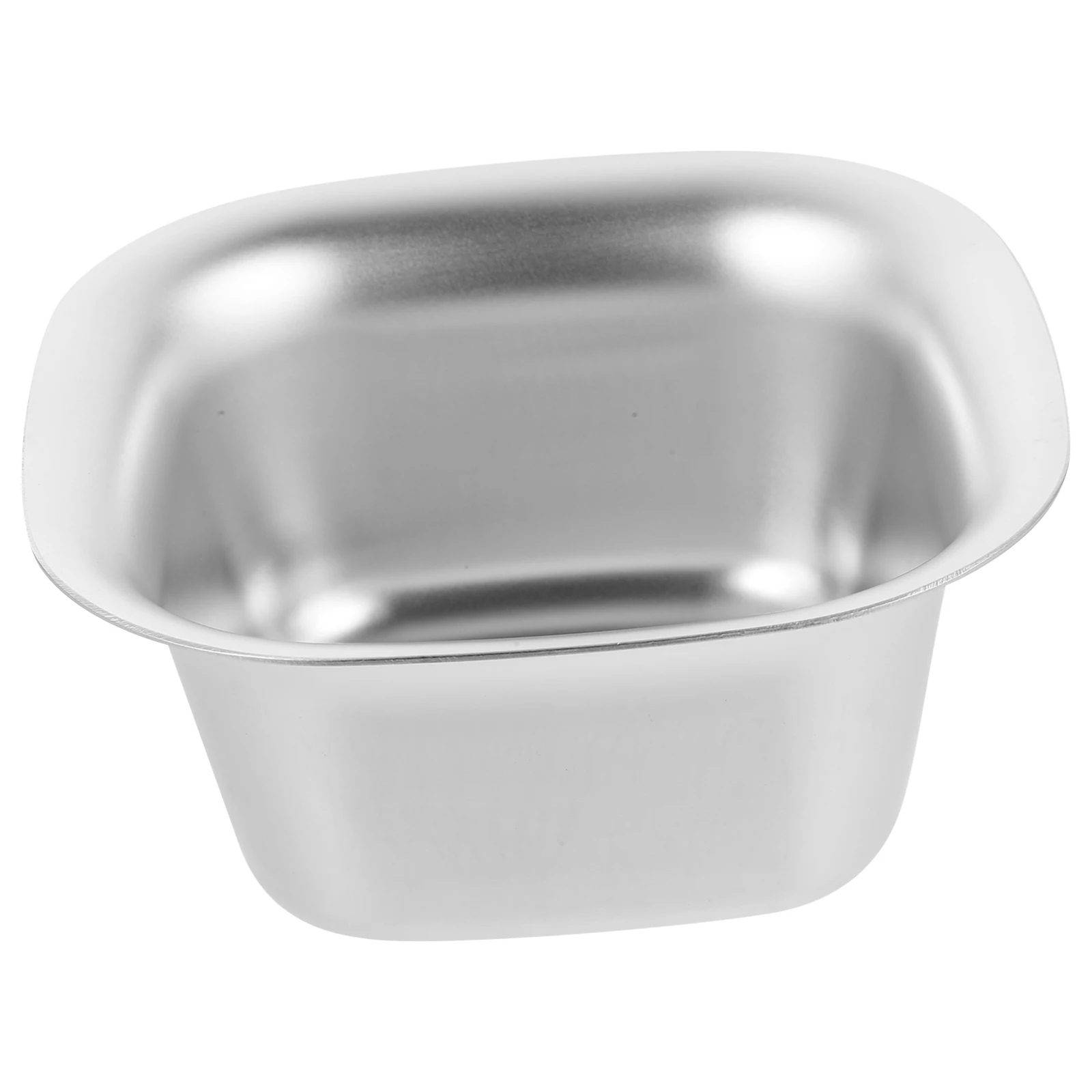 

Stainless Steel Wide Edge Bowl Square Home Metal Food Fruit Multi Function Snack Salad Kitchen Gadgets Container Mixer