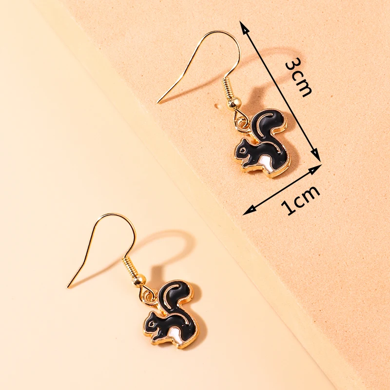 Leslie Heiße Emaille Tier Ohrringe Nette Katze Hund Kaninchen Bär Einhorn Ohrringe für Frauen Baumeln Ohrringe Geburtstag Schmuck Geschenke – Detail 16