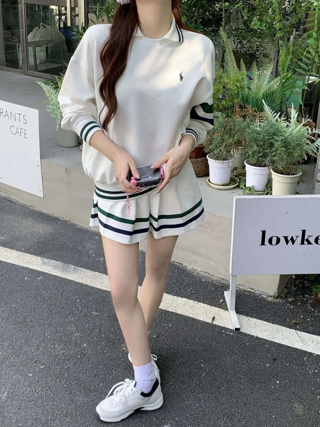 여성 골프 의류 Autumn Golf Wear Women 2024 New Two Piece Set Korean Sports Pleated Skirt Luxury T-shirt Women High Quality Golf Suits