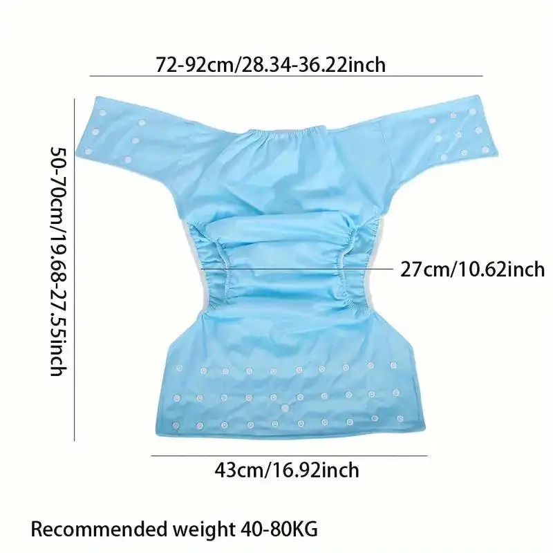 Baby Show Unisex Adult Cloth Diapers Adjustable Waterproof Washable Incontinence PantsReusable Easy Wear Daily Care Pants