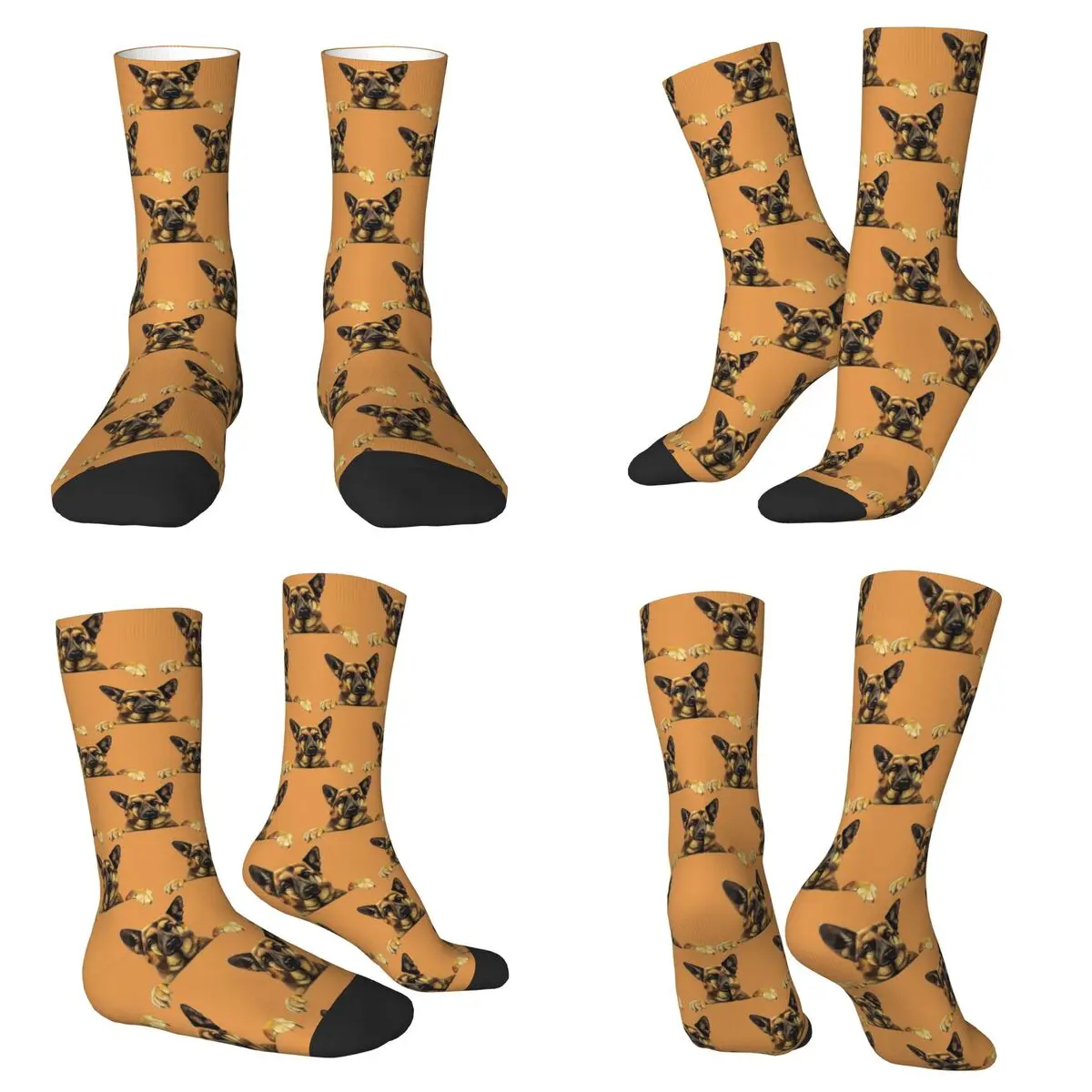 

German Shepherd When You Dog Socks Harajuku Sweat Absorbing Stockings All Season Long Sock Accessories for Unisex Christmas Gift