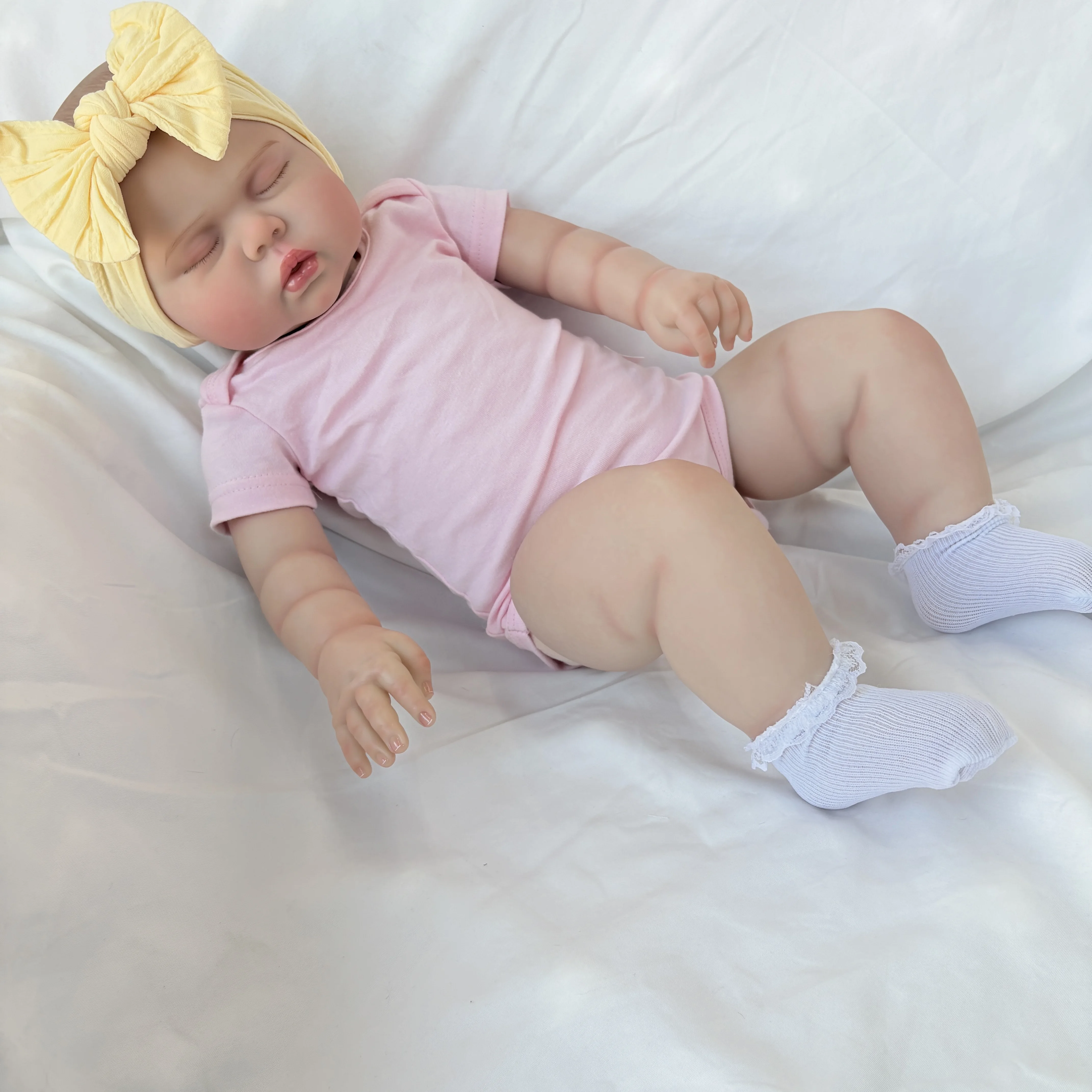 NPK 24'' High Quality Real Looking 3D Skin Multiple Layers Painting Pickle Reborn Bebe Lifelike Baby Dolls Gift for Children
