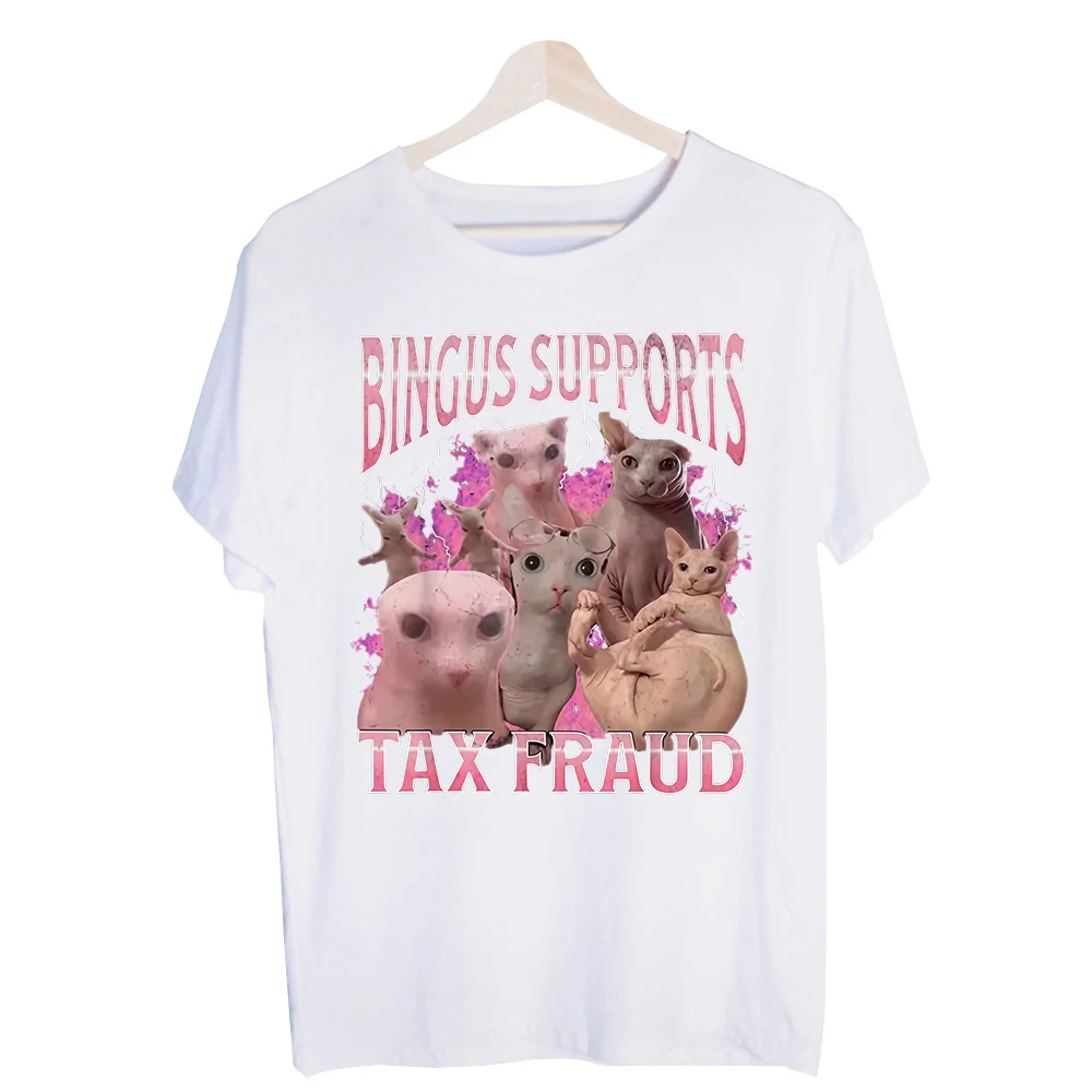 Men's Hairless Cat Graphic Tee, Short Sleeve Crew Neck T-Shirt Print for Casual Streetwear and Everyday Outfits